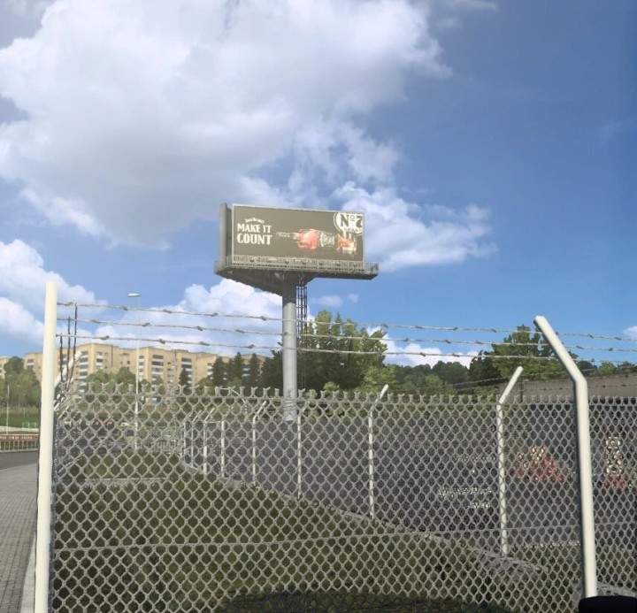 ETS2 – Mupis, Opis And Canopies From All Over Europe With Real Advertising V1.50.1 (1.50)