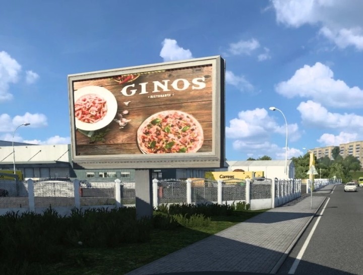 ETS2 – Mupis, Opis And Canopies From All Over Europe With Real Advertising V1.50.1 (1.50)