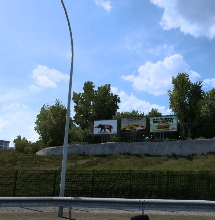 ETS2 – Mupis, Opis And Canopies From All Over Europe With Real Advertising V1.50.1 (1.50)
