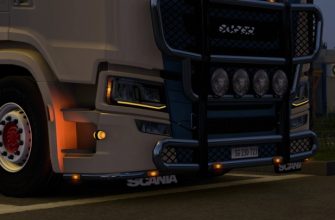 ETS2 – Оранжевые ходовые огни для Scania R/S 2016 V1.0 (1.50)
