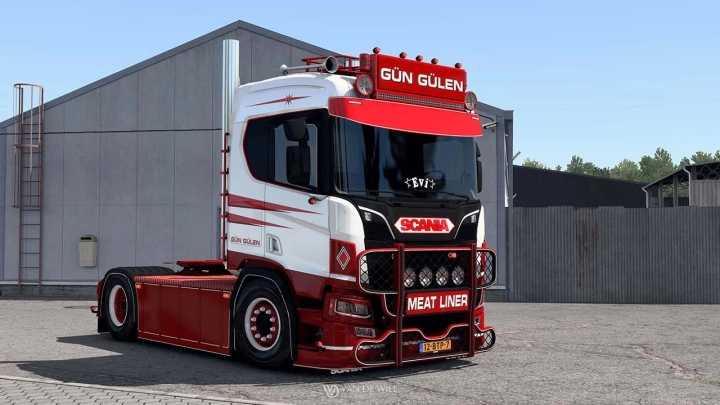 ETS2 – Scania 460R Gun Gulen V4.0 (1.50)