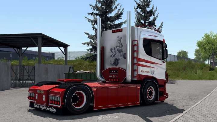 ETS2 – Scania 460R Gun Gulen V4.0 (1.50)