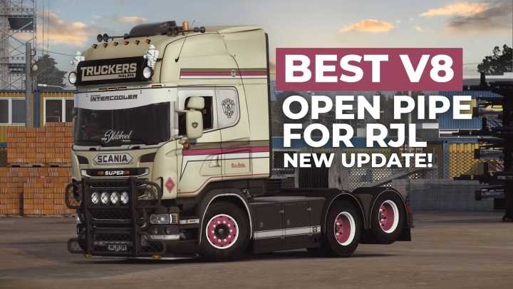 ETS2 – Scania D. Frimis Team Open Pipe V8 V1.1 (1.50)