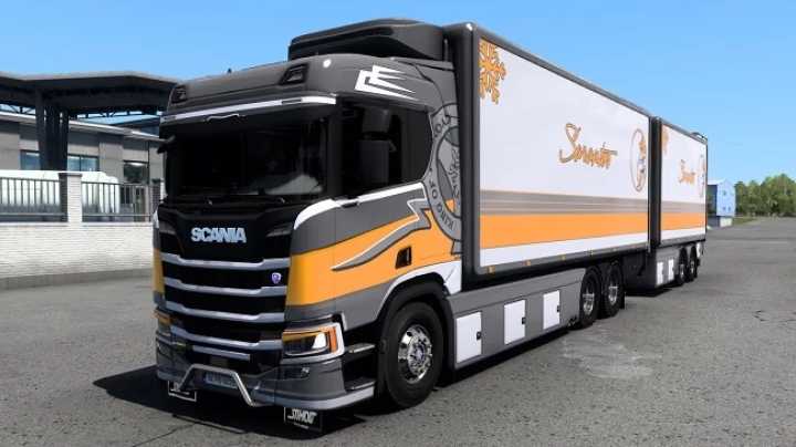 ETS2 – Scania R580 + Trailer Megamod V1.3 (1.50)