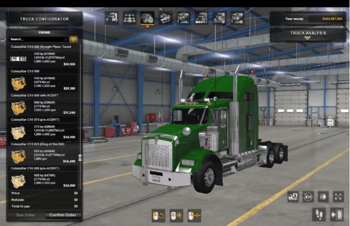 ATS – Caterpillar C Series Engines & Sounds Pack V1.5 (1.50)