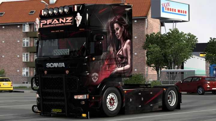 ETS2 – Ex Pfanz Transporte Skin (Red Girl) V1.0 (1.50)