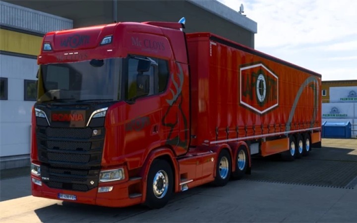 ETS2 – Mccloy Country Attire Scania S And Curtainsider V1.0 (1.50)