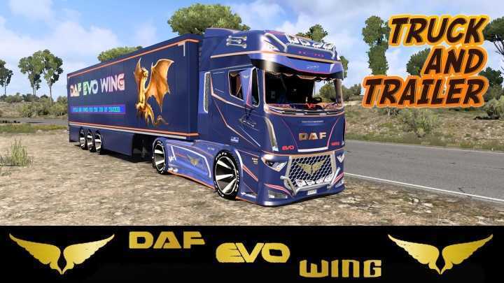 ETS2 – Daf Evo Wing V12 + Trailer (1.51)