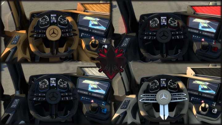 ETS2 – Mercedes-Benz Actros Mp4 Cmi Interior Bundle V1.2 (1.50)