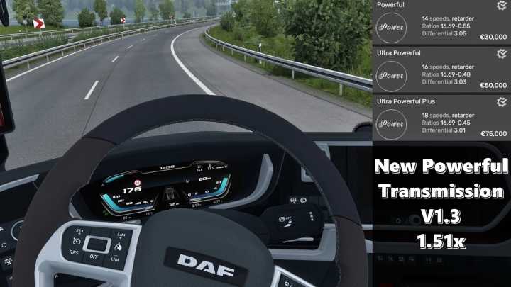 ETS2 – New Powerful Transmission V1.3 (1.51)