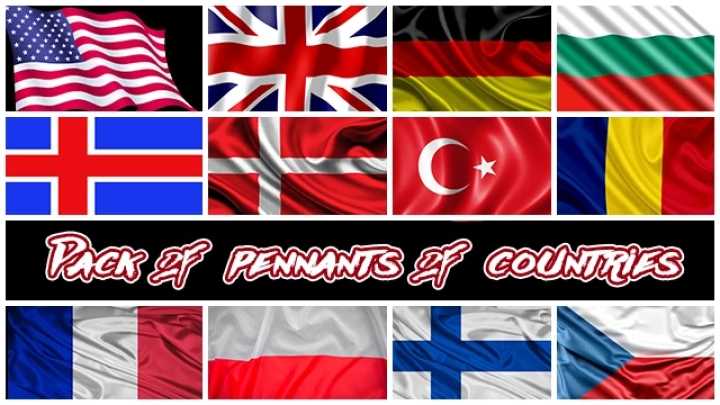 ETS2 – Pack Of Pennants Of Countries V1.0 (1.51)