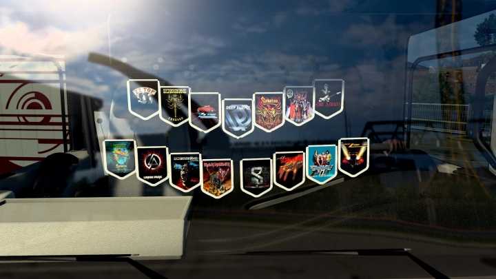 ETS2 – Pack Of Pennants Rock Bands 2 V1.0 (1.51)