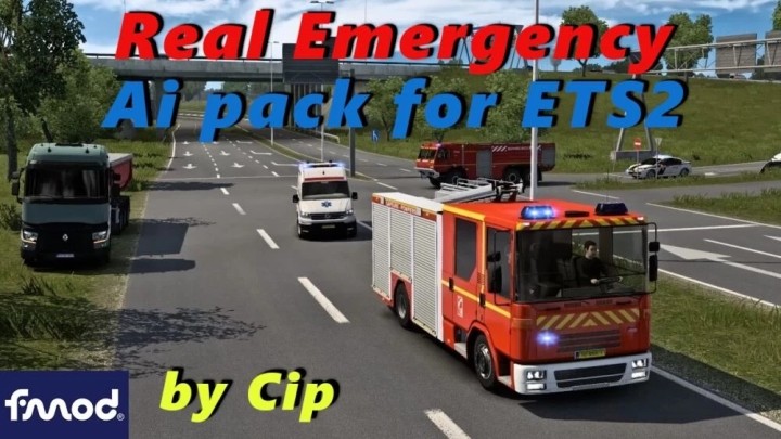 ETS2 – Real Emergency Ai Pack (1.51)