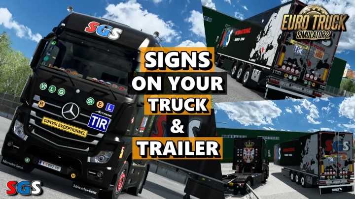 ETS2 – Signs On Your Truck And Trailer V1.0.4.81S (1.51)