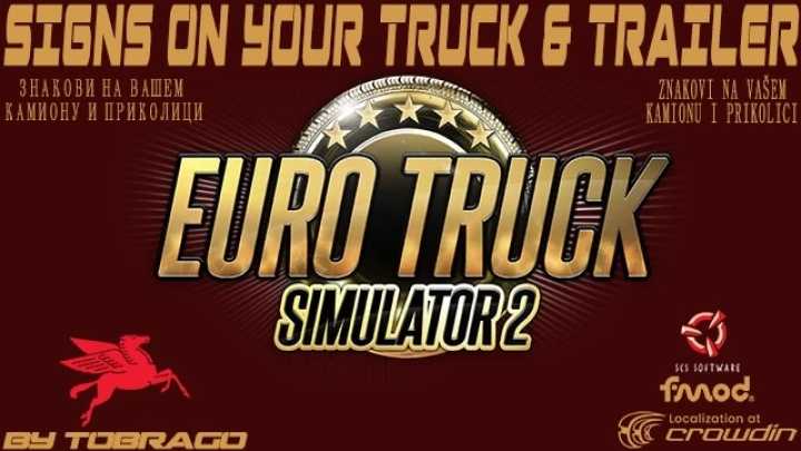 ETS2 – Signs On Your Truck And Trailer V1.0.4.81S (1.51)