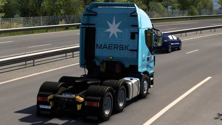ETS2 – Skin Maersk Iveco Hi-Way V2.0 (1.51)
