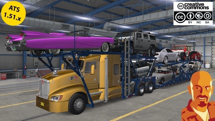 ATS Kenworth T660 Car Hauler V1.2 (1.51)