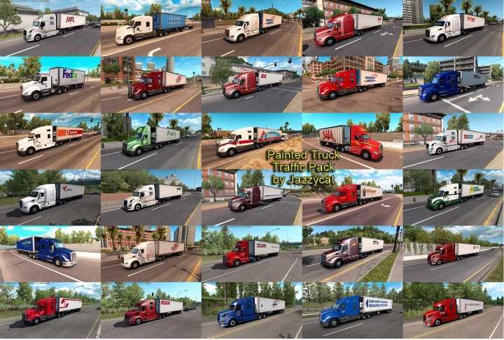 ATS Painted Truck Traffic Pack V6.1.7 (1.52)