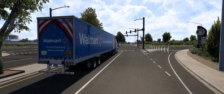 ATS Scs Trailer 53 Walmart Skin Blue (1.51)