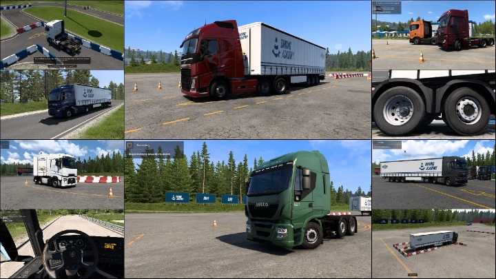 ETS2 Driving Academy Additions More Trucks To Choose From 6×2, 6×4 And Evs (1.52)