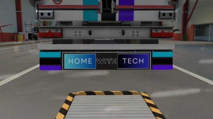 ETS2 Home With Tech Skin & Mudflap For Scs Box Trailer (1.52)
