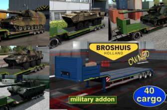 ETS2 Военное дополнение для собственного прицепа Broshuis V1.2.15 (1.51)