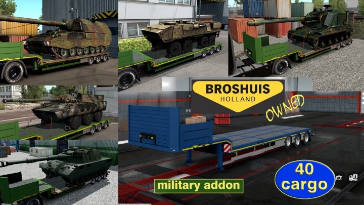 ETS2 Military Addon For Ownable Trailer Broshuis V1.2.15 (1.51)