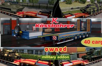 ETS2 – Военное дополнение для собственного прицепа Kassbohrer Lb4E V1.1.17 (1.51)