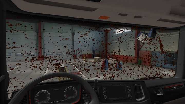 ETS2 Mud And Glass Marks On The Windscreen (1.51)