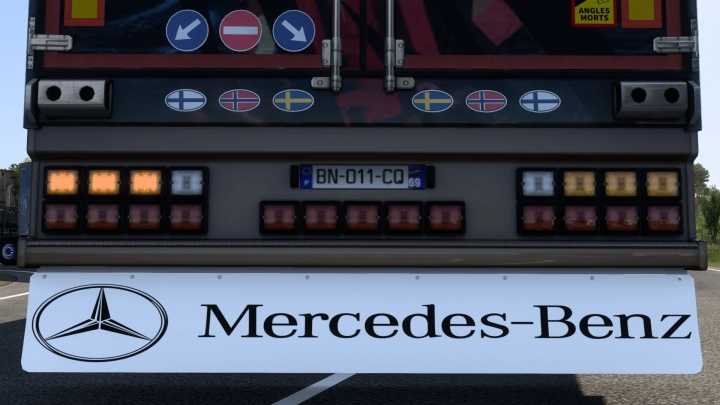 ETS2 Mudflap Mercedes-Benz Scs Box (10.10.2024) V1.0 (1.51)