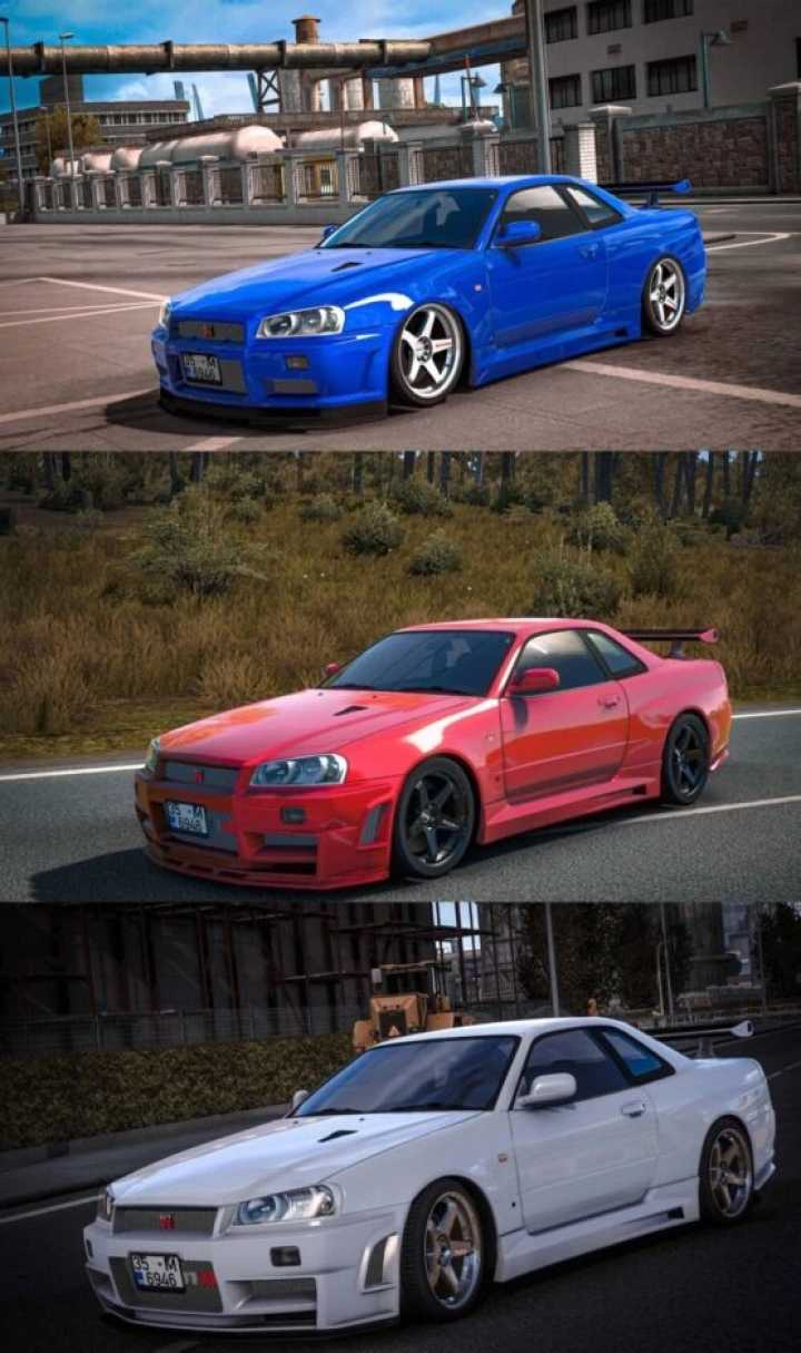 ETS2 Nissan Skyline Gt-R R34 (1.52)