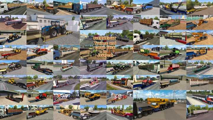 ETS2 Overweight Trailers And Cargo Pack V11.9.5 (1.52)