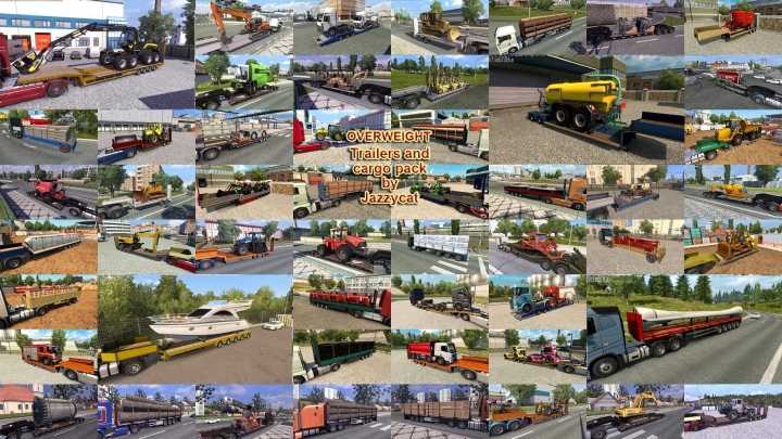 ETS2 Overweight Trailers And Cargo Pack V11.9.5 (1.52)