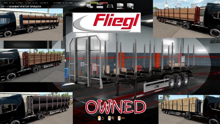 ETS2 Ownable Log Trailer Fliegl V1.0.16 (1.51)