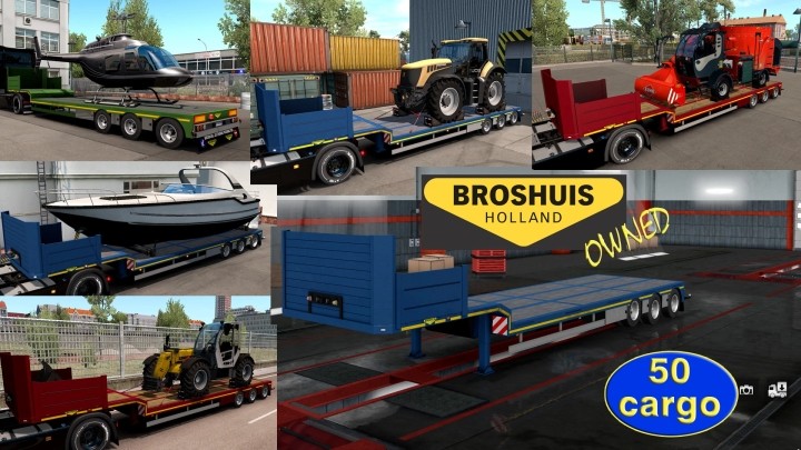 ETS2 Ownable Overweight Trailer Broshuis V1.2.16 (1.51)