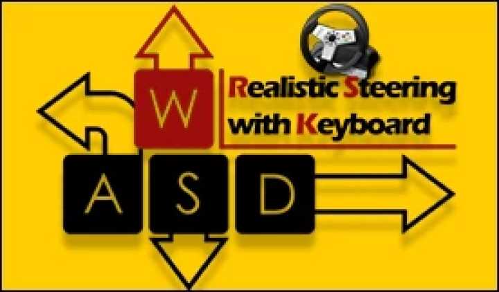 ETS2 Realistic Steering With Keyboard (1.52)