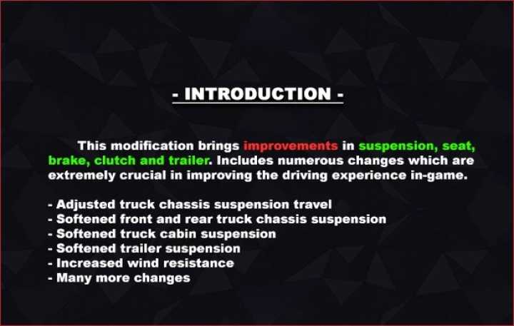 ETS2 Revamped Dynamic Suspension V6.4.5.4 (1.52)