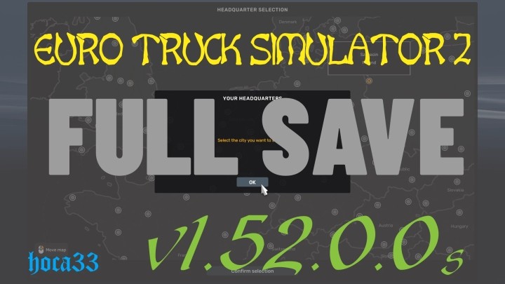 ETS2 Save Game (Profile) V1.52.0.0S (1.52)