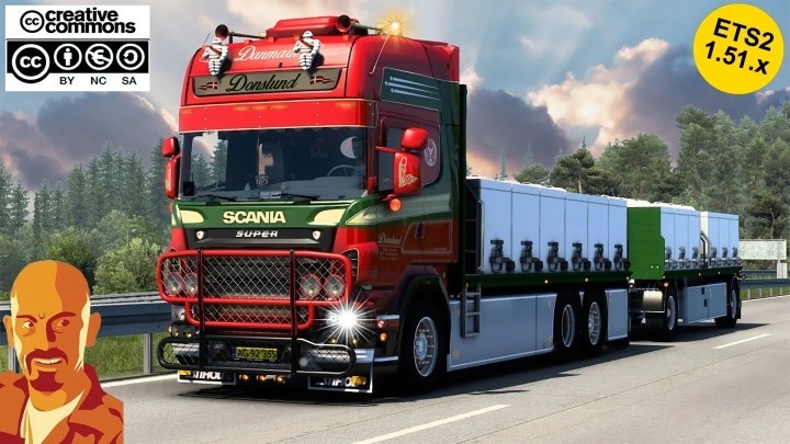 ETS2 Scania R560 Donslund + Trailer V5.2 (1.51)