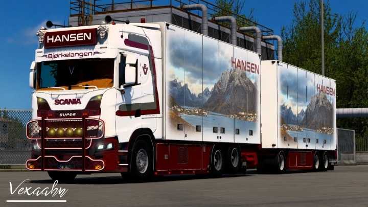 ETS2 Scania S580 Tandem Hansen V1.3 (1.51)