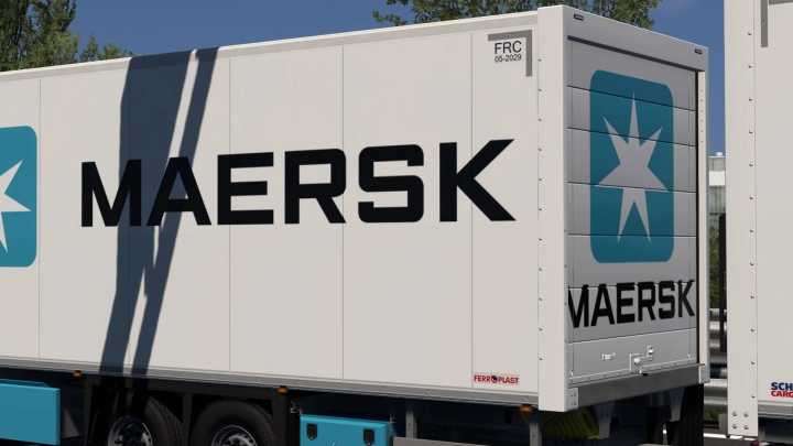 ETS2 Skin Maersk Schmitz Cargobull S.ko Cool (20.10.2024) V1.0 (1.52)
