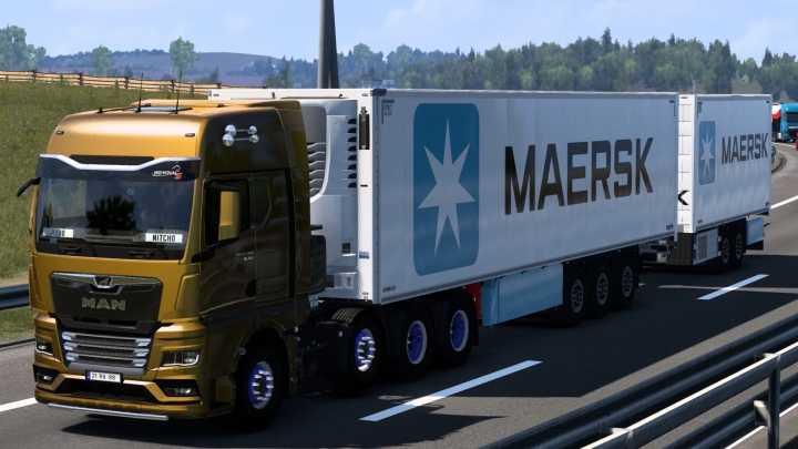 ETS2 Skin Maersk Schmitz Cargobull S.ko Cool (20.10.2024) V1.0 (1.52)
