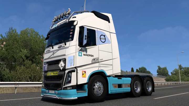 ETS2 Skin Maersk Volvo Fh 2012 (20.10.2024) V1.0 (1.52)