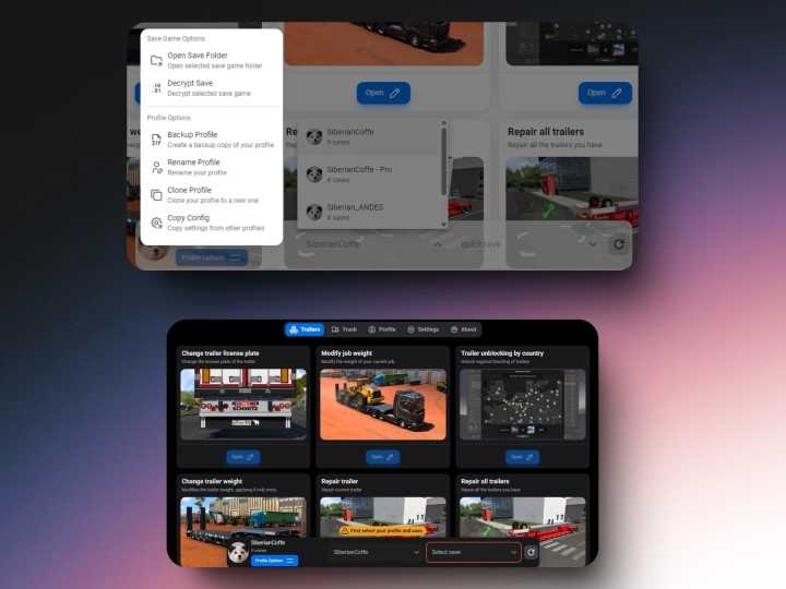 ETS2 Truck Tools V0.4.9 (1.52)