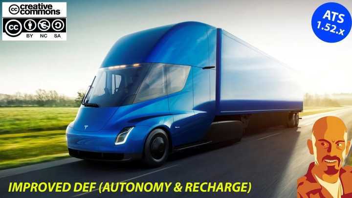 ATS Tesla Semi Truck 2019 Improved Def (Autonomy & Recharge) V1.0 (1.52)