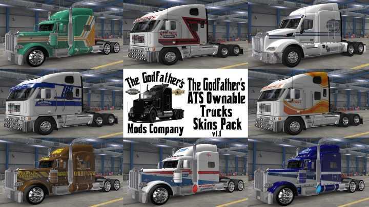 ATS The Godfathers Ownable Trucks Skins Pack V1.1 (1.53)