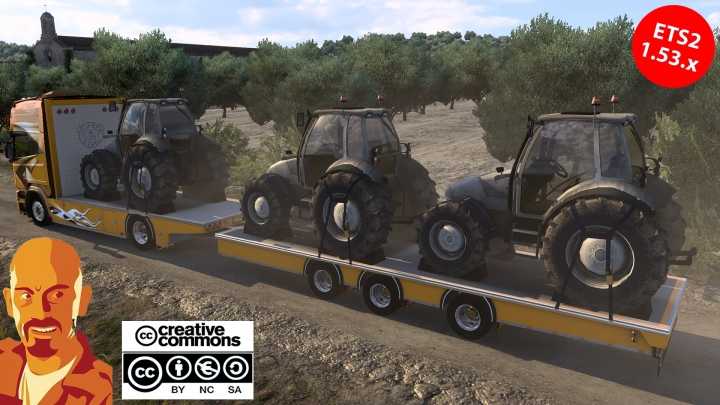 ETS2 Bdf Flatbed Trailer Lupal V4.0 (1.53)