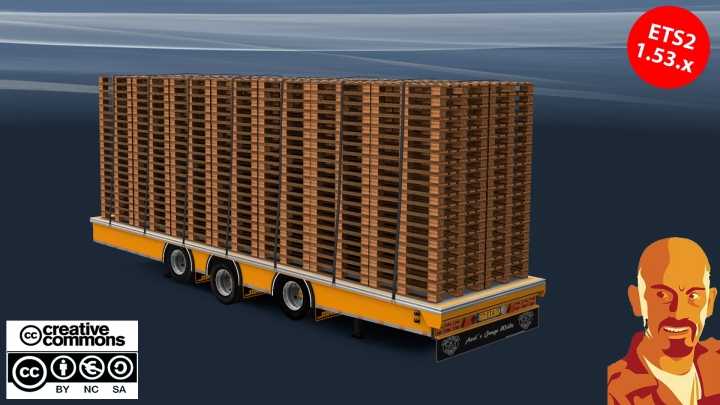 ETS2 Bdf Flatbed Trailer Lupal V4.0 (1.53)