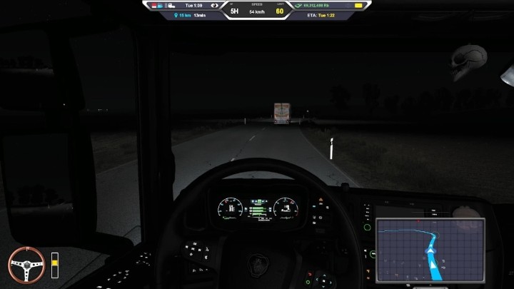 ETS2 Brighter Low Beam & Reverse Lights V1.53.241114 (1.53)