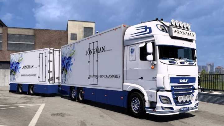 ETS2 Daf Xf116 Flower Shuttle + Trailer V3.2 (1.52)